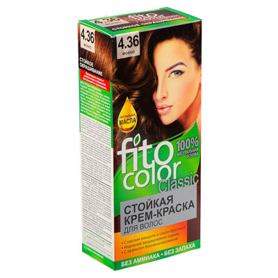 Краска для волос fito color classic, 115 мл, тон 4.36 мокко