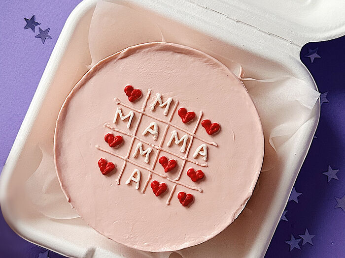 Бенто-торт №2 розовый Маме