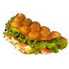 Фото к позиции меню Вафля-сэндвич Красная рыба