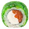 Фото к позиции меню #806 урамаки с чука салатом и лососем