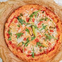 Пицца Сливочно-томатная с морепродуктами