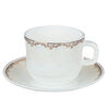 Фото к позиции меню Millimi руан чайная пара (чашка 250мл., блюдце 15см) опаловое стекло, 21057