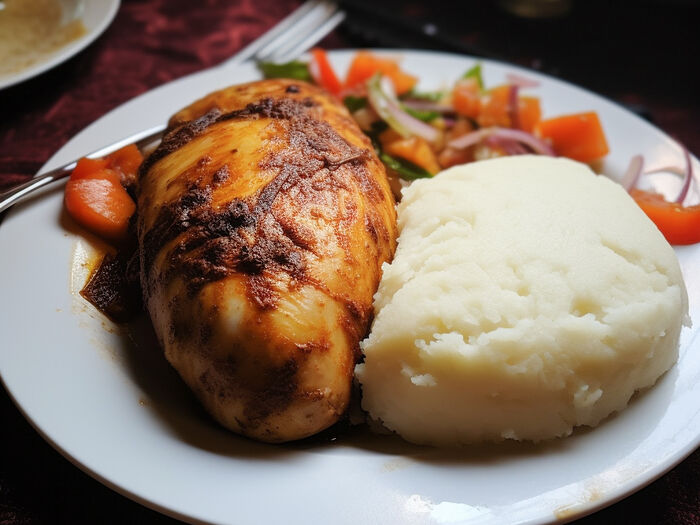 Chicken with Nshima
