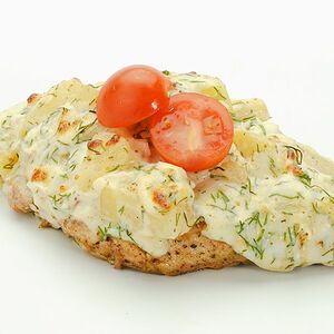 Стейк из курицы с ананасом