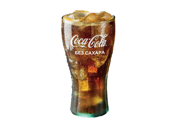 Coca-Cola Zero в стакане средняя