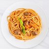 Фото к позиции меню Паста спагетти с томатным соусом