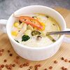 Фото к позиции меню Тайский суп с кукурузой и кальмаром