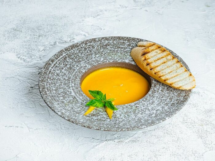 Крем-суп из тыквы и манго