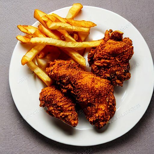 Fried chicken with chips