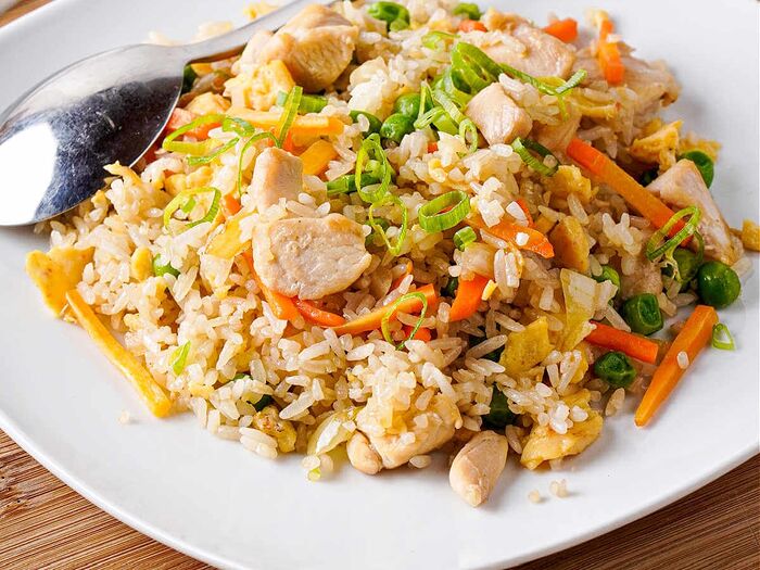 Fried Rice with Chopped Chicken