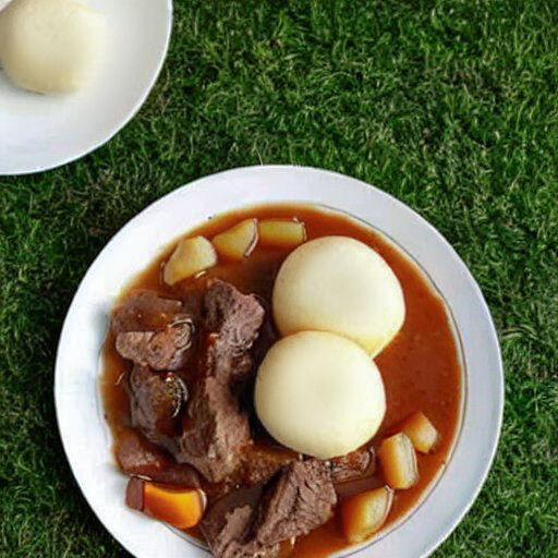 Nshima & beef stew