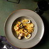 Фото к позиции меню Спагетти с морепродуктами в сливочном Карри