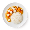 Фото к позиции меню Тофу в карри соусе с рисом и нутом Из Лавки