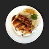 Фото к позиции меню Куриное филе с рисом в соусе тонкацу