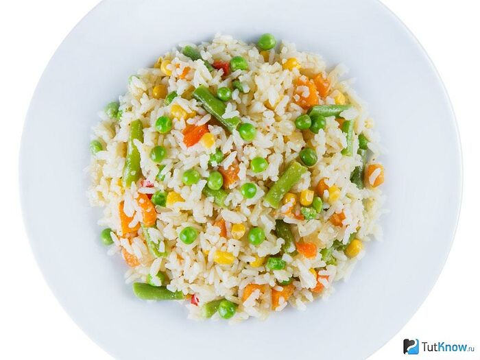 Рис с овощным миксом