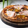 Фото к позиции меню Пицца Пармеджано с баклажаном и мортаделлой