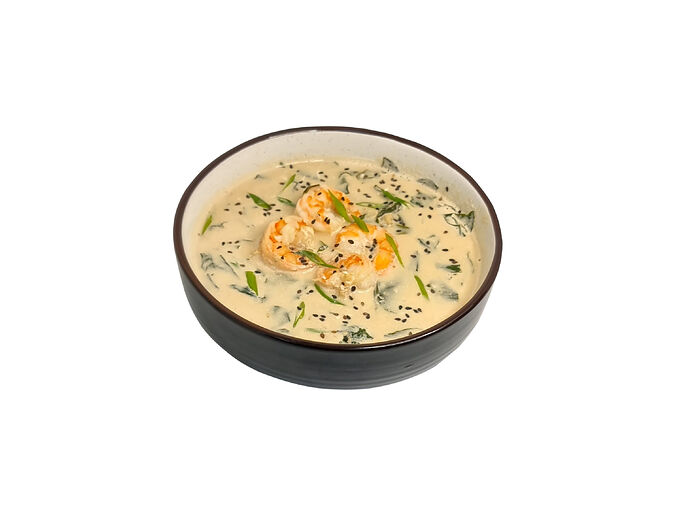 Сливочный суп с креветкой