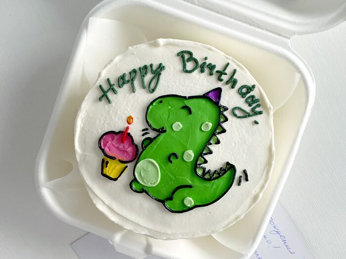Бенто-торт на день рождения Динозаврик