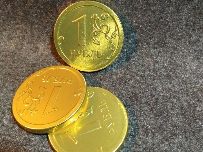 Шоко монеты рубль