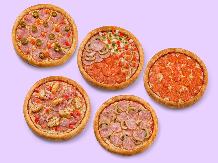 Пять средних пицц