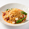 Фото к позиции меню Спагетти с кальмарами и вялеными томатам