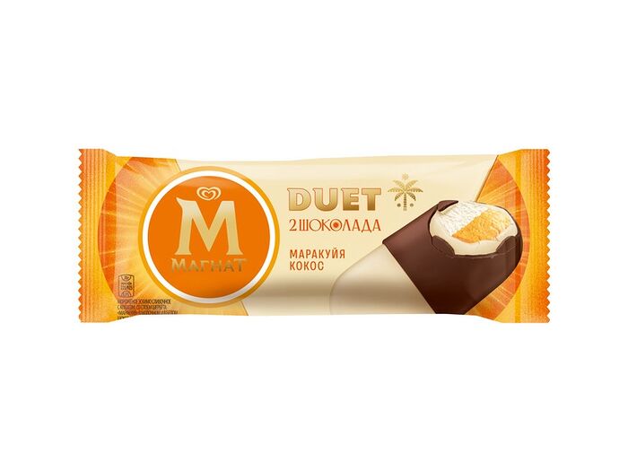 Магнат Duet сливочное мороженое Маракуйя-кокос два шоколада эскимо