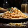 Фото к позиции меню Длинные спагетти с сыром