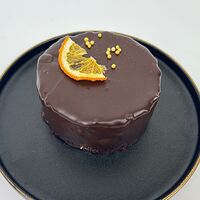 Бенто-торт Шоколадный с кокосом, манго и апельсином