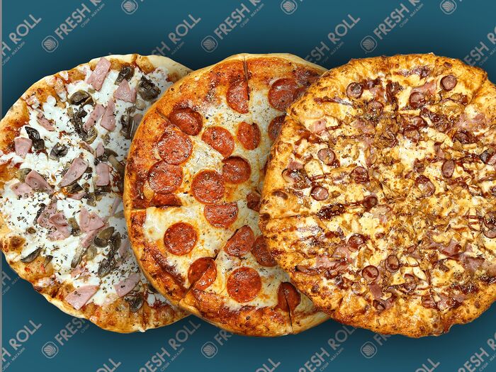 3 пиццы по 33 см