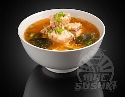 Острый суп с лососем