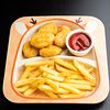 Фото к позиции меню Наггетсы куриные с картофелем фри большая порция