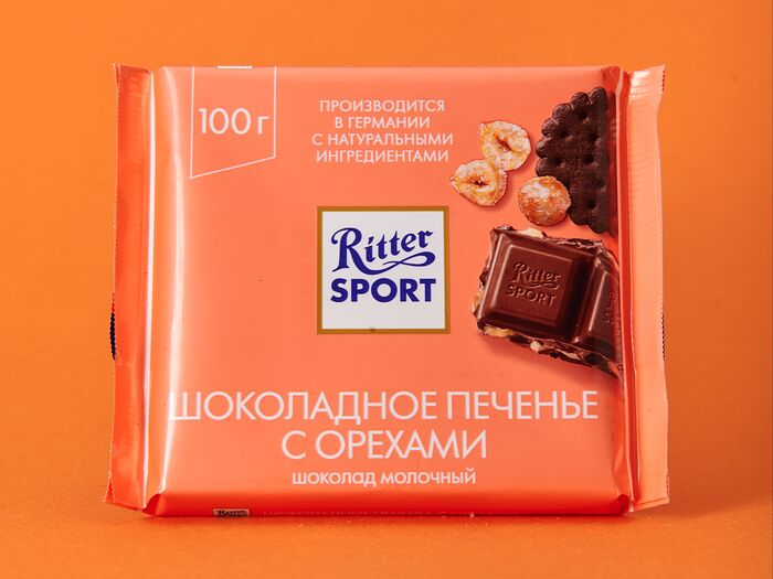 Шоколадное печенье с орехами Ritter sport