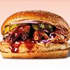 Фото к позиции меню Бургер с реберным мясом, салатом Коул слоу и вишневым соусом