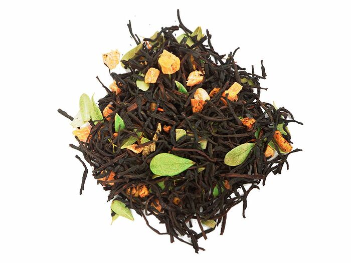 А чай сухой ну песня. Черный чай "айва с персиком". Чай айва с персиком ароматизированный. Чай айва с персиком фото.