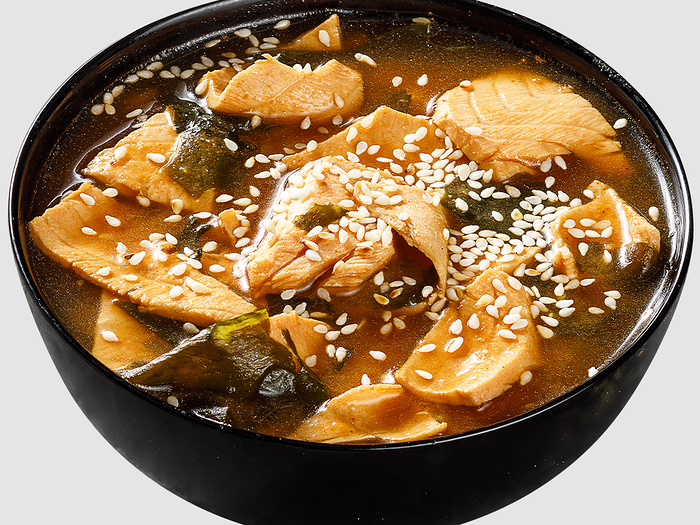 Кимчи суп с лососем (острый)