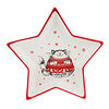 Фото к позиции меню Millimi новогодние коты блюдо в форме звезды, 25х23,5х3см, керамика