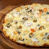 Фото к позиции меню Пицца с морепродуктами и горгонзолой