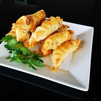 Круассаны с грибами и сыром