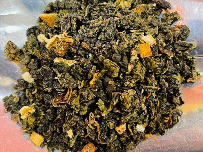 Апельсиновый улун, чай листовой зелёный ароматизированный