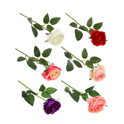 Ladecor цветок искусственный в виде открытой розы, 52 см, пластик, 6 цветов