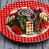 Фото к позиции меню Зеленый салат с жареным адыгейским сыром