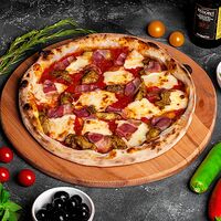 Пицца Курица карри с беконом
