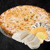 Фото к позиции меню Пирог с картофелем, сыром и грибами