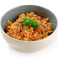 Wok рис с креветками