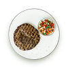 Фото к позиции меню Гигантская котлета из говядины с арабским салатом