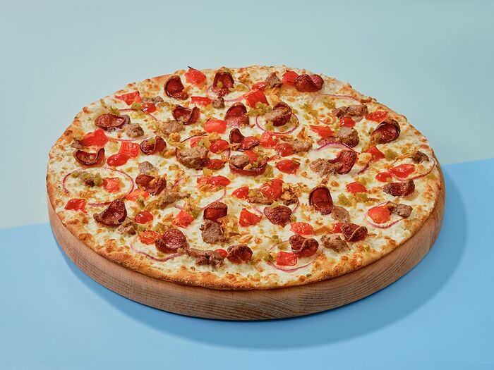 Пицца Мясная острая на тонком тесте 30 см