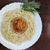 Фото к позиции меню Спагетти с мясным соусом