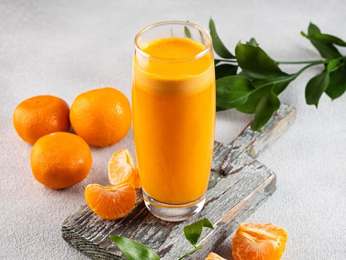 Свежевыжатый сок из мандарина