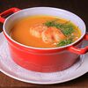 Фото к позиции меню Крем-суп из тыквы с креветками