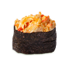Фото к позиции меню Гункан Снежный краб, запеченный с сырным соусом